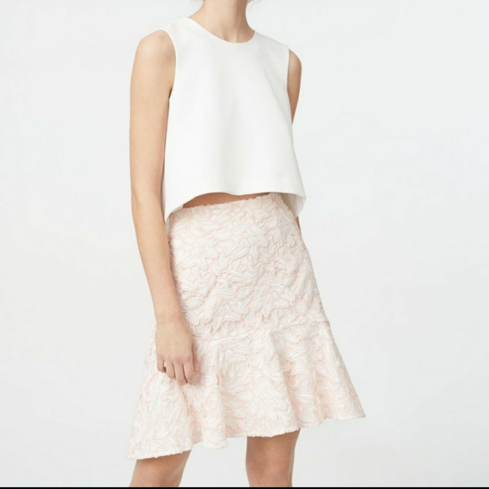 Club monaco pink lace skirt